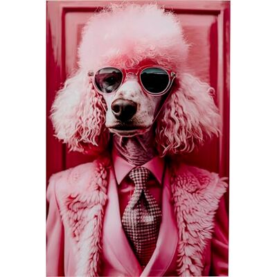 Kare Design Glasbild Pink Poodle, Pink, Wandbild, Wandkunst, Tiermotiv, 50x40 cm Kare Design Glasbild Pink Poodle, Pink, Wandbild, Wandkunst, Tiermotiv, 50x40 cm