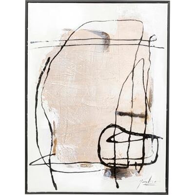 Kare Design Leinwandbild Dust, Grau, Wandbild, Wandkunst, Abstrakt, mit Holz Rahmen, Handgemalt, 75x55 cm Kare Design Leinwandbild Dust, Grau, Wandbild, Wandkunst, Abstrakt, mit Holz Rahmen, Handgemalt, 75x55 cm