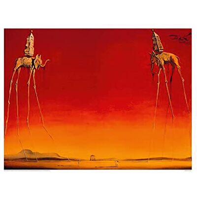 Close Up Salvador Dali Kunstdruck Les Elephants (80cm x 60cm) Close Up Salvador Dali Kunstdruck Les Elephants (80cm x 60cm)
