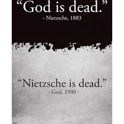 Close Up Gott ist tot Nietzsche ist tot Poster - Poster Close Up Gott ist tot Nietzsche ist tot Poster - Poster