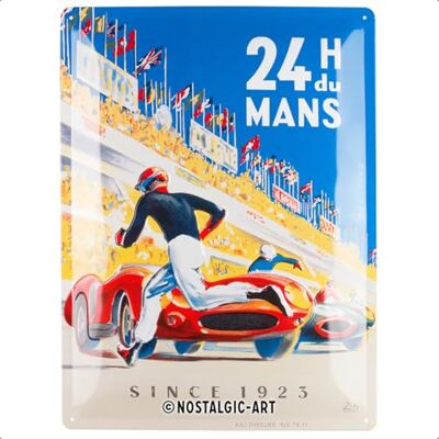 ART Retro Blechschild, 30 x 40 cm, 24h Le Mans – Racing Poster Blue – Geschenk-Idee für Motor-Fans, Original Lizenzprodukt (OLP), aus Metall, Vintage Design, Blechschilder Sprüche ART Retro Blechschild, 30 x 40 cm, 24h Le Mans – Racing Poster Blue – Geschenk-Idee für Motor-Fans, Original Lizenzprodukt (OLP), aus Metall, Vintage Design, Blechschilder Sprüche