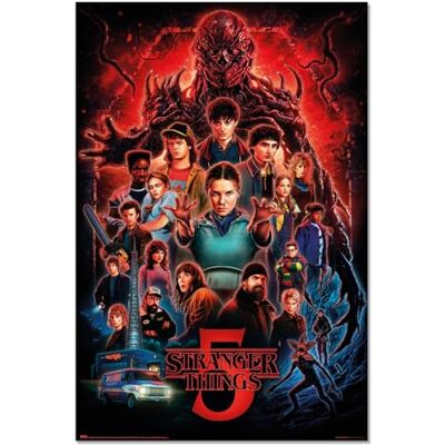 Grupo Erik Poster Kunstdruck Stranger Things Staffel 5 Poster Deko Wohnzimmer oder Deko Schlafzimmer Deko Zimmer Größe 61 x 91 Offizieller Netflix Stranger Things Merch Fanartikel Grupo Erik Poster Kunstdruck Stranger Things Staffel 5 Poster Deko Wohnzimmer oder Deko Schlafzimmer Deko Zimmer Größe 61 x 91 Offizieller Netflix Stranger Things Merch Fanartikel