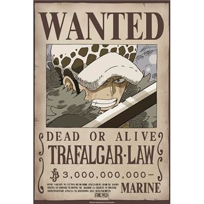 GB eye Poster One Piece Wanted (WANTED Trafalgar Law) GB eye Poster One Piece Wanted (WANTED Trafalgar Law)
