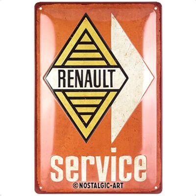 ART Retro Blechschild, 20 x 30 cm, Renault – Service – Geschenk-Idee für Renault-Zubehör Fans, Original Lizenzprodukt (OLP), aus Metall, Vintage Design, Blechschilder Sprüche ART Retro Blechschild, 20 x 30 cm, Renault – Service – Geschenk-Idee für Renault-Zubehör Fans, Original Lizenzprodukt (OLP), aus Metall, Vintage Design, Blechschilder Sprüche