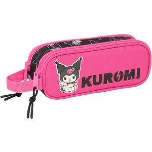 safta Kuromi Doppelmäppchen für Kinder, ideal für Kinder im Schulalter, bequem und vielseitig, Qualität und Widerstandsfähigkeit, 21 x 6 x 8 cm, Schwarz/Fuchsia, M, Casual safta Kuromi Doppelmäppchen für Kinder, ideal für Kinder im Schulalter, bequem und vielseitig, Qualität und Widerstandsfähigkeit, 21 x 6 x 8 cm, Schwarz/Fuchsia, M, Casual