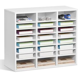 VEVOR Literatur-Organizer Dokumentenablage mit 24 Fächern & einstellbaren Regalen, Aktensortierer Briefablage Dokumentenlager aus Spanplatten und MDF, Aufbewahrung für Büro Klassenzimmer weiß VEVOR Literatur-Organizer Dokumentenablage mit 24 Fächern & einstellbaren Regalen, Aktensortierer Briefablage Dokumentenlager aus Spanplatten und MDF, Aufbewahrung für Büro Klassenzimmer weiß