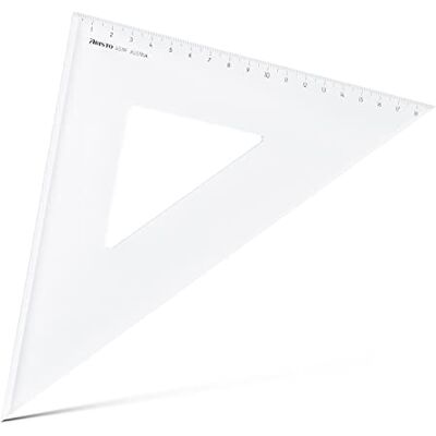 Aristo AR4519F Dreieck 45° mit Facette (Kathete 190mm, Hypotenuse 269mm, abriebfeste Tiefprägung der Teilung, Plexiglas) transparent Aristo AR4519F Dreieck 45° mit Facette (Kathete 190mm, Hypotenuse 269mm, abriebfeste Tiefprägung der Teilung, Plexiglas) transparent