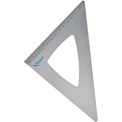 Maped 120421 Zeichendreieck 45 Grad aus Aluminium Maped 120421 Zeichendreieck 45 Grad aus Aluminium