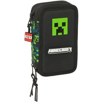safta Minecraft TNT Schulmäppchen mit 37 Utensilien, Kinderetui, ideal für Kinder von 5 bis 14 Jahren, bequem und vielseitig, Qualität und Widerstandsfähigkeit, 12,5 x 5,5 x 19,5 cm, bunt, M, Casual safta Minecraft TNT Schulmäppchen mit 37 Utensilien, Kinderetui, ideal für Kinder von 5 bis 14 Jahren, bequem und vielseitig, Qualität und Widerstandsfähigkeit, 12,5 x 5,5 x 19,5 cm, bunt, M, Casual