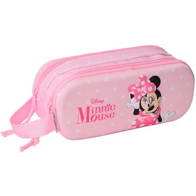 safta Minnie Mouse 3D-Doppelmäppchen für Kinder, ideal für Kinder im Schulalter, bequem und vielseitig, Qualität und Widerstandsfähigkeit, 21 x 6 x 8 cm, Rosa, M, Lässig safta Minnie Mouse 3D-Doppelmäppchen für Kinder, ideal für Kinder im Schulalter, bequem und vielseitig, Qualität und Widerstandsfähigkeit, 21 x 6 x 8 cm, Rosa, M, Lässig