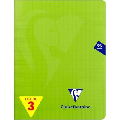 Clairefontaine 353741AMZC 3 Hefte Mimesys 17x22cm48 Blatt Seyes 90g Grün Clairefontaine 353741AMZC 3 Hefte Mimesys 17x22cm48 Blatt Seyes 90g Grün