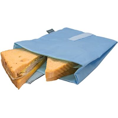NERTHUS FIH 869 Wiederverwendbare XL Sandwich Tasche blau umweltfreundlich ideal für Schule Arbeit und Strand NERTHUS FIH 869 Wiederverwendbare XL Sandwich Tasche blau umweltfreundlich ideal für Schule Arbeit und Strand
