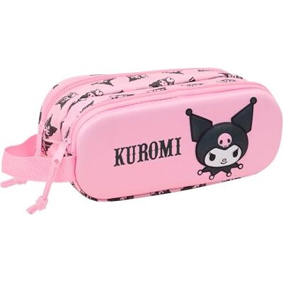 safta Kuromi 3D-Doppelmäppchen für Kinder, ideal für Kinder im Schulalter, bequem und vielseitig, Qualität und Widerstandsfähigkeit, 21 x 6 x 8 cm, Rosa, M, Casual safta Kuromi 3D-Doppelmäppchen für Kinder, ideal für Kinder im Schulalter, bequem und vielseitig, Qualität und Widerstandsfähigkeit, 21 x 6 x 8 cm, Rosa, M, Casual