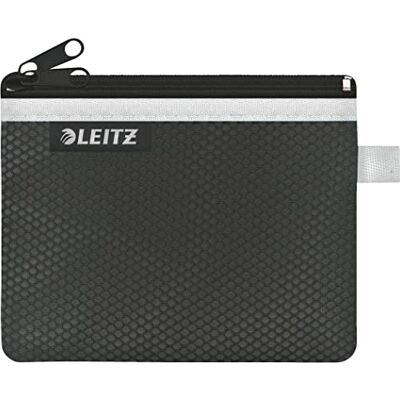 Leitz WOW Mäppchen mit 2 Fächern, Leichtläufiger Reißverschluss, Abwaschbar, Ideales Nylon-Portemonnaie, Größe S, 14 x 10,5 cm, Schwarz, 40110095 Leitz WOW Mäppchen mit 2 Fächern, Leichtläufiger Reißverschluss, Abwaschbar, Ideales Nylon-Portemonnaie, Größe S, 14 x 10,5 cm, Schwarz, 40110095