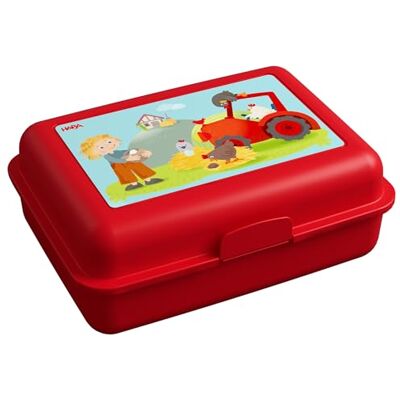 HABA Brotdose Bauernhof (Rot) mit Trennfach – Robuste Snackbox für Kinder, spülmaschinengeeignet, ideal für Schule, Kita & Reise – 2012442002 HABA Brotdose Bauernhof (Rot) mit Trennfach – Robuste Snackbox für Kinder, spülmaschinengeeignet, ideal für Schule, Kita & Reise – 2012442002