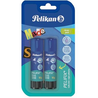 Pelikan Pelifix Kleber Stick 10 g, transparenter Kleber, lösungsmittelfrei, waschbar, sicher für Kinder, Schule, Arbeitspapier, Karton und Fotos, 2 Stück Pelikan Pelifix Kleber Stick 10 g, transparenter Kleber, lösungsmittelfrei, waschbar, sicher für Kinder, Schule, Arbeitspapier, Karton und Fotos, 2 Stück