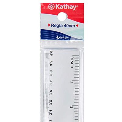 Kathay 86420300 Lineal aus Kunststoff, 40 cm, transparent, perfekt für die Schule Kathay 86420300 Lineal aus Kunststoff, 40 cm, transparent, perfekt für die Schule