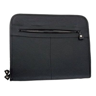 ALASSIO 30013 Reißverschlussmappe Milano, DIN A4, aus Leder, schwarz, ca. 36 × 29 × 5 cm ALASSIO 30013 Reißverschlussmappe Milano, DIN A4, aus Leder, schwarz, ca. 36 × 29 × 5 cm