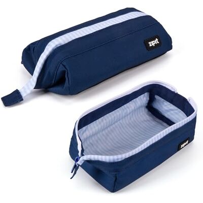 ZIPIT Lenny Federmäppchen, Etui mit breiter Öffnung für Schule, Dunkelblau ZIPIT Lenny Federmäppchen, Etui mit breiter Öffnung für Schule, Dunkelblau