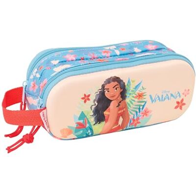 safta VAIANA Doppeltes Federmäppchen für Kinder, ideal für Kinder im Schulalter, bequem und vielseitig, Qualität und Widerstandsfähigkeit, 21 x 6 x 8 cm safta VAIANA Doppeltes Federmäppchen für Kinder, ideal für Kinder im Schulalter, bequem und vielseitig, Qualität und Widerstandsfähigkeit, 21 x 6 x 8 cm