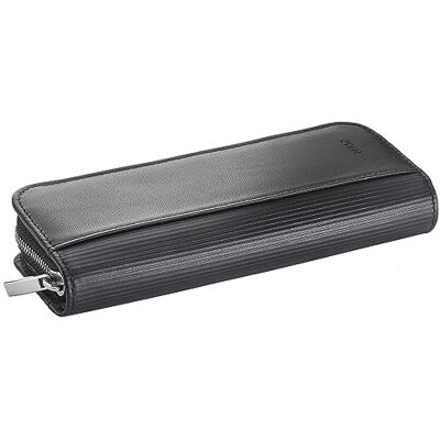 Lamy A 403 Lederwaren – Hochwertiges Kalbsleder-Reißverschlussetui 859 in der Farbe Schwarz Für zwei Schreibgeräte Lamy A 403 Lederwaren – Hochwertiges Kalbsleder-Reißverschlussetui 859 in der Farbe Schwarz Für zwei Schreibgeräte