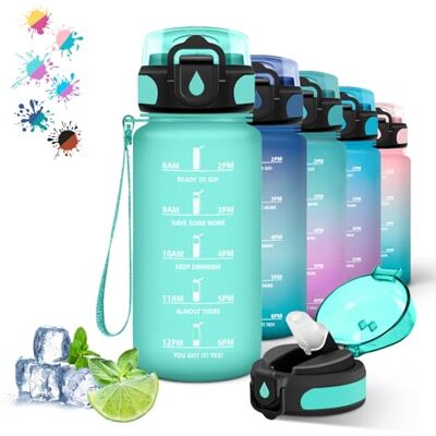 Grsta Trinkflasche für Kinder, 500 ml, leicht zu transportieren, Sportflasche mit Zeitmarkierung, Motivationsflasche für Jungen & Mädchen, für Schule, Büro, Outdoor, Fahrrad, Camping, Grün Grsta Trinkflasche für Kinder, 500 ml, leicht zu transportieren, Sportflasche mit Zeitmarkierung, Motivationsflasche für Jungen & Mädchen, für Schule, Büro, Outdoor, Fahrrad, Camping, Grün