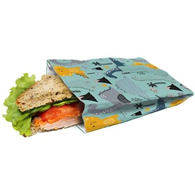 NERTHUS FIH 884 Wiederverwendbare Sandwich Tasche Dinosaurier umweltfreundlich ideal für die Schule NERTHUS FIH 884 Wiederverwendbare Sandwich Tasche Dinosaurier umweltfreundlich ideal für die Schule