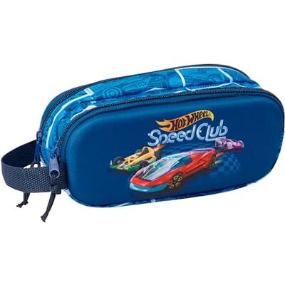 safta HOT Wheels Doppeltes Federmäppchen für Kinder, ideal für Kinder im Schulalter, bequem und vielseitig, Qualität und Widerstandsfähigkeit, 21 x 6 x 8 cm safta HOT Wheels Doppeltes Federmäppchen für Kinder, ideal für Kinder im Schulalter, bequem und vielseitig, Qualität und Widerstandsfähigkeit, 21 x 6 x 8 cm