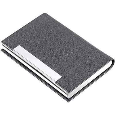 AYCLIF Visitenkartenetui Professionelles PU-Leder Metall Namenskartenhalter Tasche Visitenkartenhalter für Männer und Frauen mit Magnetverschluss, Grau AYCLIF Visitenkartenetui Professionelles PU-Leder Metall Namenskartenhalter Tasche Visitenkartenhalter für Männer und Frauen mit Magnetverschluss, Grau