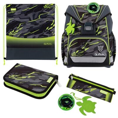 Herlitz Schulranzen Set 6-teilig Wild Panther Ergonomische Ultraleichte Schultasche 1.Klasse Junge Mädchen Kinder 16 L Herlitz Schulranzen Set 6-teilig Wild Panther Ergonomische Ultraleichte Schultasche 1.Klasse Junge Mädchen Kinder 16 L