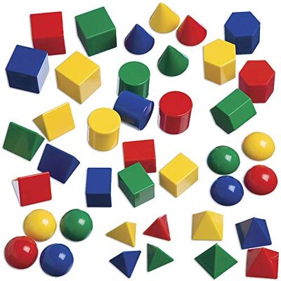 LEARNING ADVANTAGE edxeducation Geometrische Mini-Körper 40er Set 3D-Formen für Mathematik & Geometrie Mehrfarbige Mathe-Manipulative für Kinder 10 verschiedene Formen LEARNING ADVANTAGE edxeducation Geometrische Mini-Körper 40er Set 3D-Formen für Mathematik & Geometrie Mehrfarbige Mathe-Manipulative für Kinder 10 verschiedene Formen