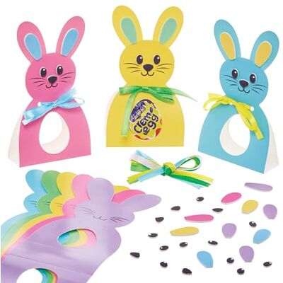 Baker Ross FN394 Bunny Easter Egg Holder 10er-Pack, Zubehör für die Ostereiersuche, Halter für Osterschokolade Baker Ross FN394 Bunny Easter Egg Holder 10er-Pack, Zubehör für die Ostereiersuche, Halter für Osterschokolade