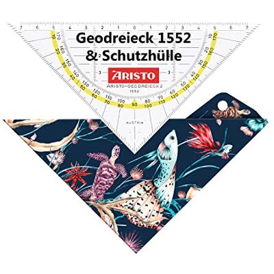 Aristo AR18002B Geodreieck AR1552 mit passender Geocover Schutzhülle marine life (Dreieck Hypotenuse 16 cm, Tuschenoppen und Facetten, Hülle mit Lochung zum Abheften) mehrfarbig & transparent Aristo AR18002B Geodreieck AR1552 mit passender Geocover Schutzhülle marine life (Dreieck Hypotenuse 16 cm, Tuschenoppen und Facetten, Hülle mit Lochung zum Abheften) mehrfarbig & transparent