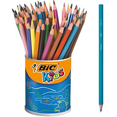BIC Kids Evolution ECOlutions Buntstifte – Holzfrei, 50 % Recyceltes Material, Bruchsichere Mine, Sechskantform, Leuchtende Farben, 60er Dose BIC Kids Evolution ECOlutions Buntstifte – Holzfrei, 50 % Recyceltes Material, Bruchsichere Mine, Sechskantform, Leuchtende Farben, 60er Dose