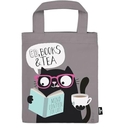 moses . Ed the Cat Büchertasche Reading – Stofftasche für Bücher mit Katzenmotiv, Geschenkverpackung aus 100% Baumwolle, ca. 20 × 24 cm, wiederverwendbare Buchhülle moses . Ed the Cat Büchertasche Reading – Stofftasche für Bücher mit Katzenmotiv, Geschenkverpackung aus 100% Baumwolle, ca. 20 × 24 cm, wiederverwendbare Buchhülle