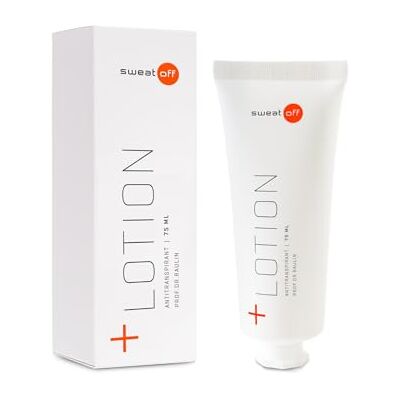 SWEAT-OFF Antitranspirant Lotion 75ml gegen Schwitzen Lotion gegen Schwitzen Für verschiedene Körperbereiche geeignet I Antitranspirant für Männer & Frauen SWEAT-OFF Antitranspirant Lotion 75ml gegen Schwitzen Lotion gegen Schwitzen Für verschiedene Körperbereiche geeignet I Antitranspirant für Männer & Frauen