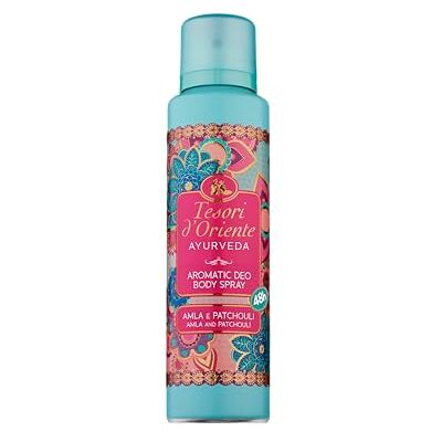 Tesori d'Oriente Aromatisches Ayurveda Deodorant Spray gegen schlechte Gerüche bis zu 48 Stunden, frischer und blumiger Duft, dermatologisch getestet, 150 ml Tesori d'Oriente Aromatisches Ayurveda Deodorant Spray gegen schlechte Gerüche bis zu 48 Stunden, frischer und blumiger Duft, dermatologisch getestet, 150 ml