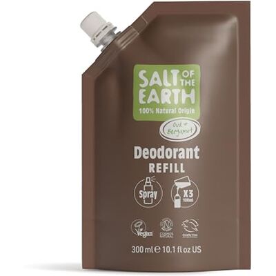 Salt Of the Earth – Nachfüllbeutel für natürliches Deo-Spray, 3 Anwendungen – Oud & Bergamotte – Vegan, langanhaltender Schutz, hergestellt im Vereinigten Königreich – 300ml Salt Of the Earth – Nachfüllbeutel für natürliches Deo-Spray, 3 Anwendungen – Oud & Bergamotte – Vegan, langanhaltender Schutz, hergestellt im Vereinigten Königreich – 300ml