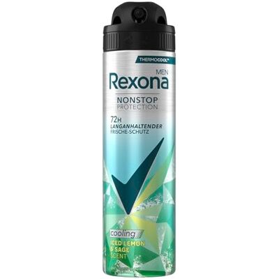 Rexona Men Nonstop Protection Anti Transpirant Spray Iced Lemon & Sage Scent Deo mit 72 Stunden Schutz vor Schweiß und Körpergeruch 6x150ml DO Rexona Men Nonstop Protection Anti Transpirant Spray Iced Lemon & Sage Scent Deo mit 72 Stunden Schutz vor Schweiß und Körpergeruch 6x150ml DO