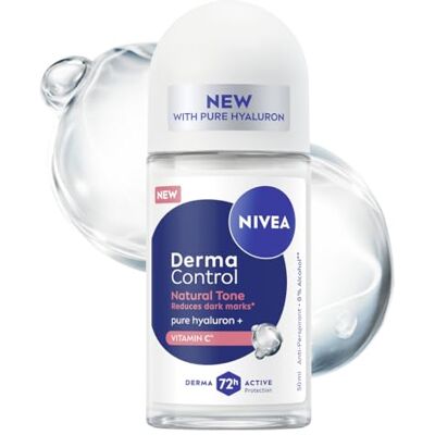 NIVEA Derma Control Natural Tone Damen Antitranspirant 72h Kugelschutz Vitamin C 50ml NIVEA Derma Control Natural Tone Damen Antitranspirant 72h Kugelschutz Vitamin C 50ml