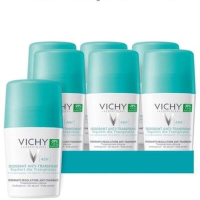 VICHY Deodorant Dermo-Tolerance Anti-Transpirant, 48h Deo Roll-On Für empfindliche Haut, Ohne Alkohol und Parabene, mit Thermalwasser aus , Dermatologisch getestet, Achselpflege VICHY Deodorant Dermo-Tolerance Anti-Transpirant, 48h Deo Roll-On Für empfindliche Haut, Ohne Alkohol und Parabene, mit Thermalwasser aus , Dermatologisch getestet, Achselpflege