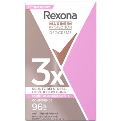 Rexona Women Maximum Protection Anti Transpirant Deo Creme Confidence 45 ml Rexona Women Maximum Protection Anti Transpirant Deo Creme Confidence 45 ml