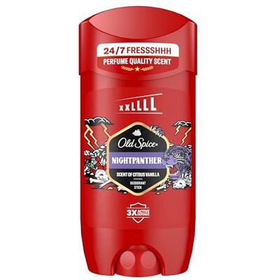Old Spice Night Panther Deostick für Männer 85ml ohne Aluminiumsalze 24/7 Frisch bei täglicher Anwendung, lang anhaltender Duft in Parfumqualität, unsichtbar auf Schwarz & Weiß Old Spice Night Panther Deostick für Männer 85ml ohne Aluminiumsalze 24/7 Frisch bei täglicher Anwendung, lang anhaltender Duft in Parfumqualität, unsichtbar auf Schwarz & Weiß