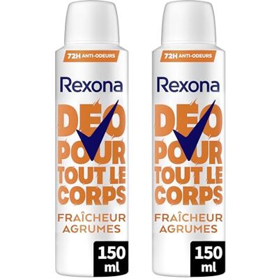 Rexona Deodorant für den ganzen Körper – Spray – 72 Stunden Schutz – Zitrusfrische – 2 x 150 ml Rexona Deodorant für den ganzen Körper – Spray – 72 Stunden Schutz – Zitrusfrische – 2 x 150 ml