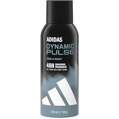 Adidas Dynamic Pulse Deo Body Spray für ihn, 48 Stunden extra-langanhaltender Duft, frisch-holzig, 150 ml Adidas Dynamic Pulse Deo Body Spray für ihn, 48 Stunden extra-langanhaltender Duft, frisch-holzig, 150 ml
