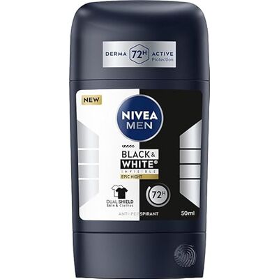 NIVEA MEN Black&White Epic Antitranspirant Night stick 50ml NIVEA MEN Black&White Epic Antitranspirant Night stick 50ml