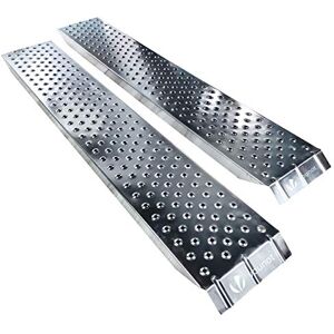 VOUNOT 2X Auffahrrampe 400kg Verzinkter Stahl, rutschfest Laderampe für Motorrad, Anhänger, Rasenmäher, Rasentraktor, Länge 135cm VOUNOT 2X Auffahrrampe 400kg Verzinkter Stahl, rutschfest Laderampe für Motorrad, Anhänger, Rasenmäher, Rasentraktor, Länge 135cm