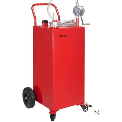 VEVOR 150 L Kraftstofftrolley, Benzin- und Dieseltank mit manueller Transferpumpe, Kraftstoffbehälter mit 4 Rädern und 3 Fuß Schlauch, für Autos, Rasenmäher, Geländefahrzeuge, Boote, Rot VEVOR 150 L Kraftstofftrolley, Benzin- und Dieseltank mit manueller Transferpumpe, Kraftstoffbehälter mit 4 Rädern und 3 Fuß Schlauch, für Autos, Rasenmäher, Geländefahrzeuge, Boote, Rot