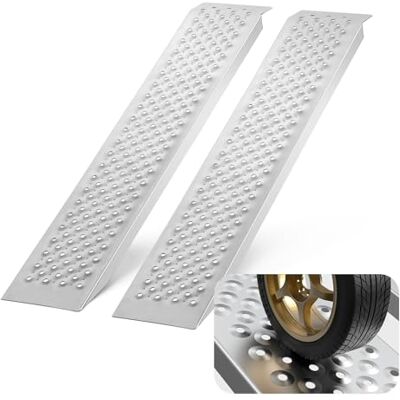 VEVOR 2 STK. 120 x 21,5 cm Aluminium Laderampe, 399,2 kg Tragkraft, leicht und tragbar, für Motorrad/Dirtbike/Anhänger/ATV/UTV/Traktor/Rasenmäher VEVOR 2 STK. 120 x 21,5 cm Aluminium Laderampe, 399,2 kg Tragkraft, leicht und tragbar, für Motorrad/Dirtbike/Anhänger/ATV/UTV/Traktor/Rasenmäher