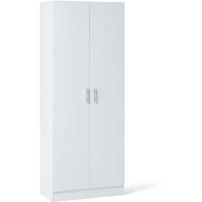 Amazon Basics Storage Cabinet for Kitchen, Hallway, Tall Freestanding Cupboard, Narrow Pantry Organizer with 2 Doors, Adjustable Shelves, White, 60 x 31.5 x 152.5 cm Amazon Basics Storage Cabinet for Kitchen, Hallway, Tall Freestanding Cupboard, Narrow Pantry Organizer with 2 Doors, Adjustable Shelves, White, 60 x 31.5 x 152.5 cm